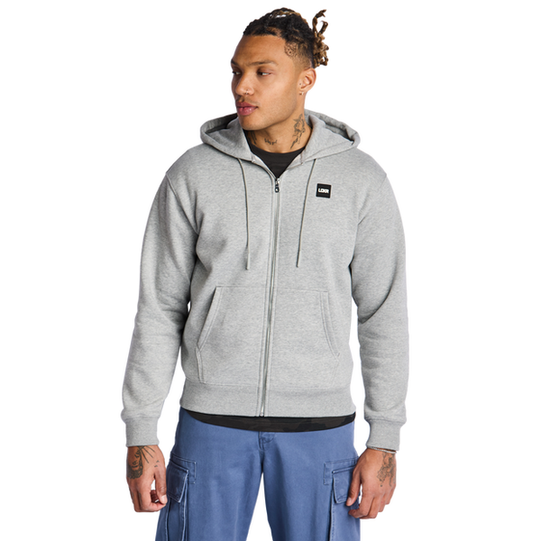 Lckr Embroidered Hooded Hoodies Cotton Fleece Grey