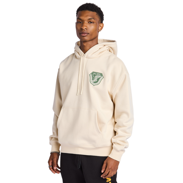 Lckr Badge Hoodies Cotton Fleece Beige