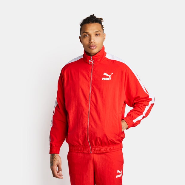 Puma T7 Track Tops Poly Woven Red