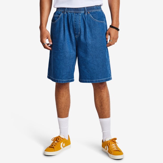 Converse Baggy Denim Shorts Cotton Denim Blue