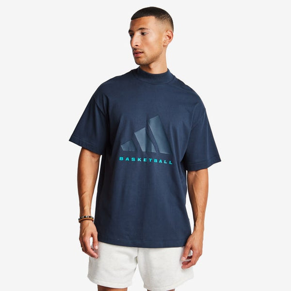Adidas One Bball Tee T-Shirts Blue