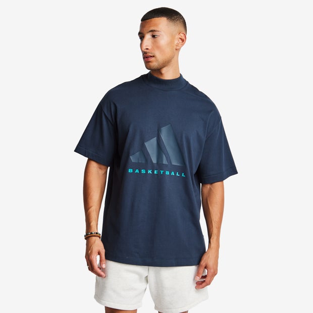 Adidas One Bball Tee T Shirts Blue