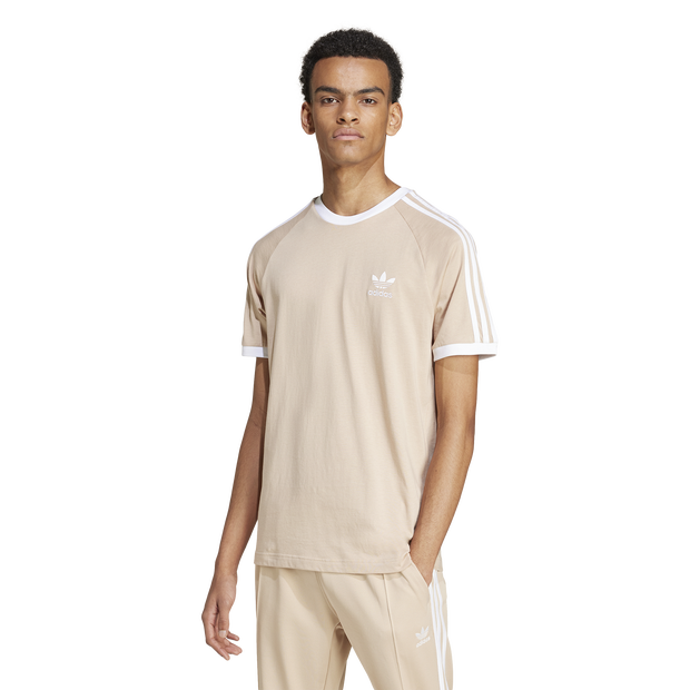 Adidas Adicolor Classics 3 Stripes T Shirts Beige