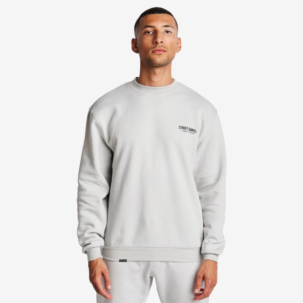 Street Cartel Russo Sweatshirts Cotton Fleece Grey
