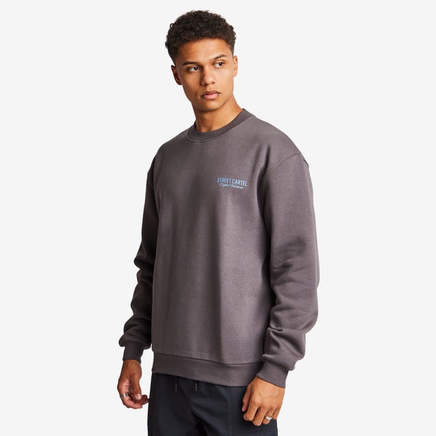 Street Cartel Russo Sweatshirts Cotton Fleece Grey