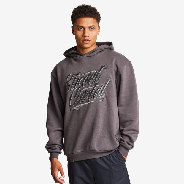 Street Cartel Marco Hoodies Cotton Fleece Grey
