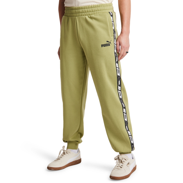 Puma Essentials+ Tape Pants Cotton Fleece Green