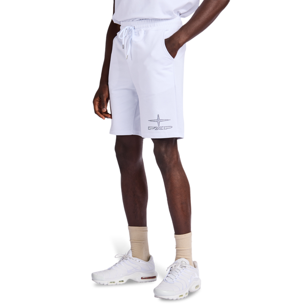 Project X Paris Celeb Drip Shorts Cotton French Terry White