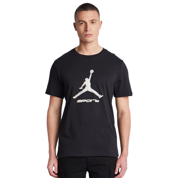 Jordan Mj Sport T Shirts Cotton Jersey Black