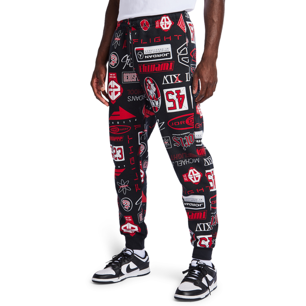 Jordan Essentials Aop Pants Cotton Fleece Black