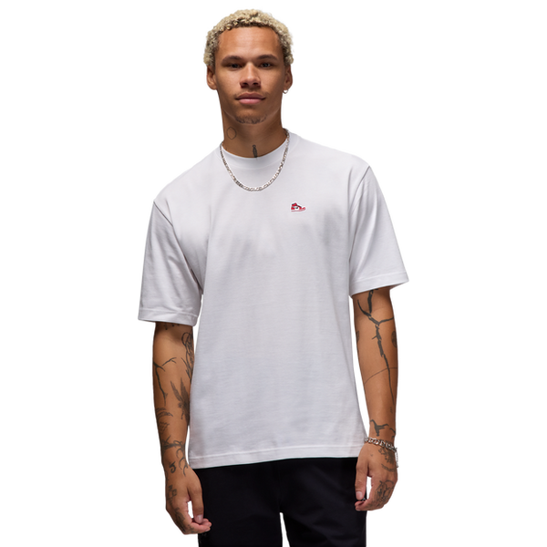 Jordan Sneaker Patch T Shirts Cotton Jersey White