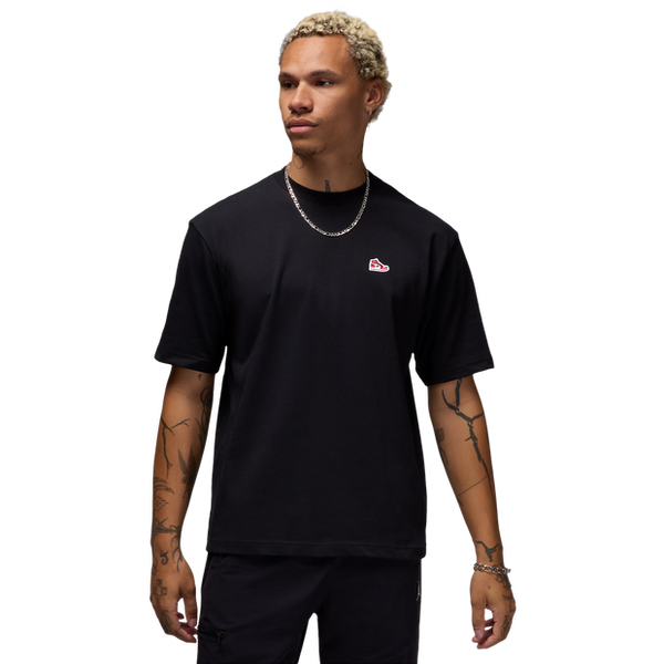 Jordan Sneaker Patch T Shirts Cotton Jersey Black