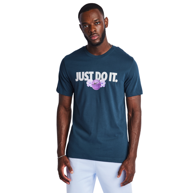 Nike Df T Shirts Cotton Jersey Blue