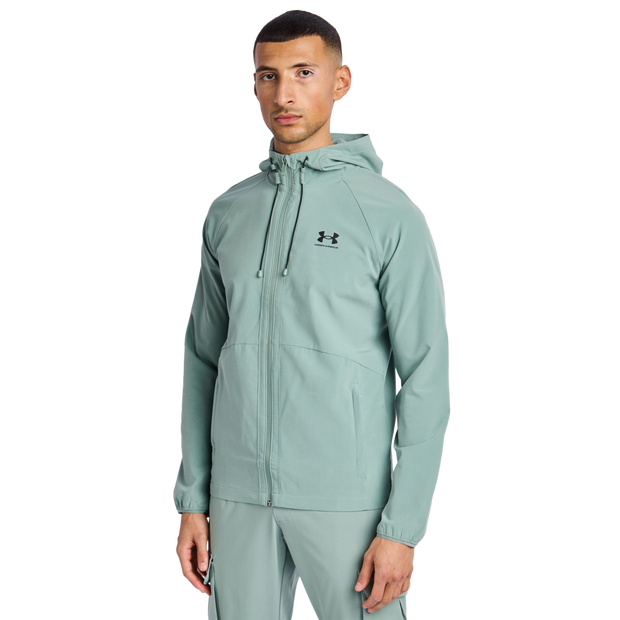 Under Armour Stretch Woven Track Tops Green