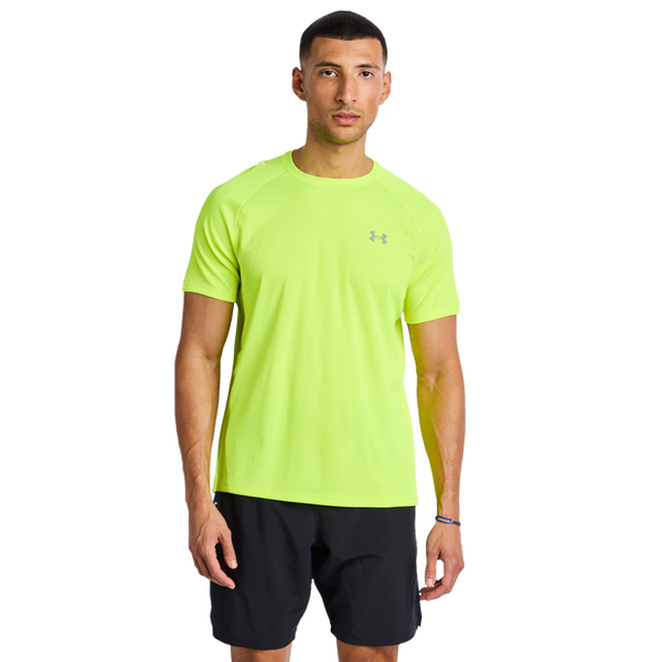 Under Armour Tech T Shirts Poly Jersey Yellow