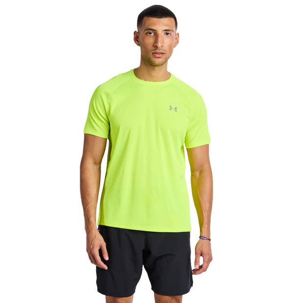 Under Armour Tech T Shirts Poly Jersey Yellow