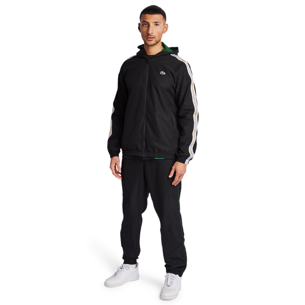 Lacoste Diamond Weave Track Tops Black