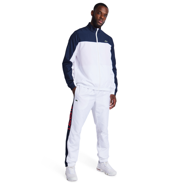 Lacoste Diamond Weave Tracksuits White