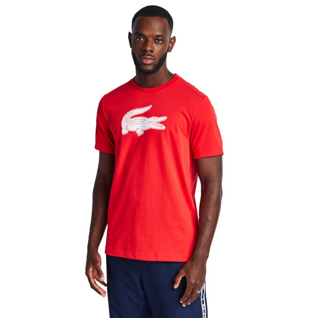 Lacoste Big Croc Logo T Shirts Red