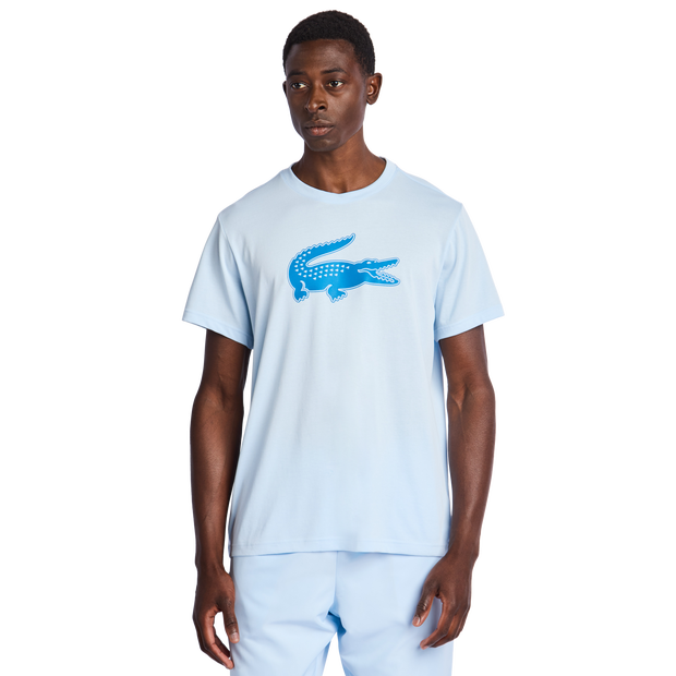 Lacoste Big Croc Logo T Shirts Blue