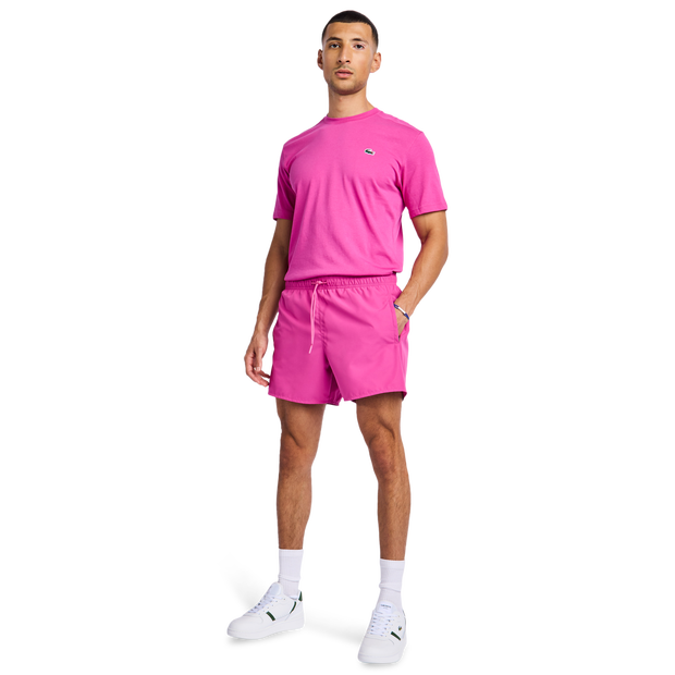 Lacoste Small Croc T Shirts Pink