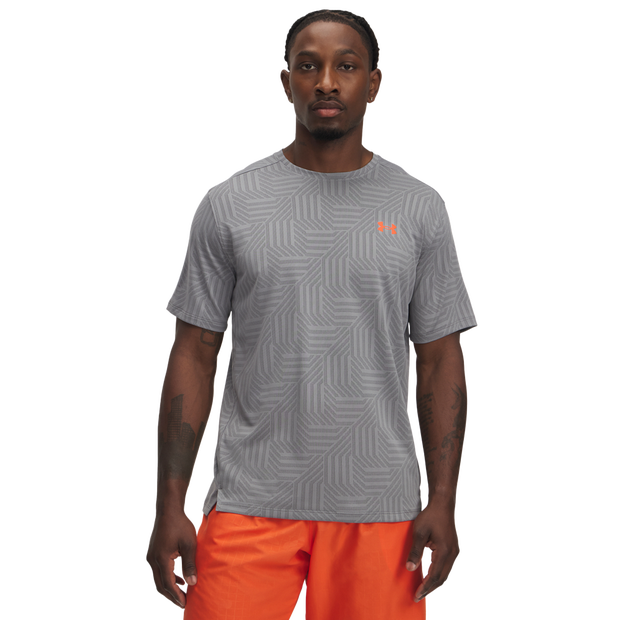 Under Armour Tech T Shirts Poly Jersey Grey