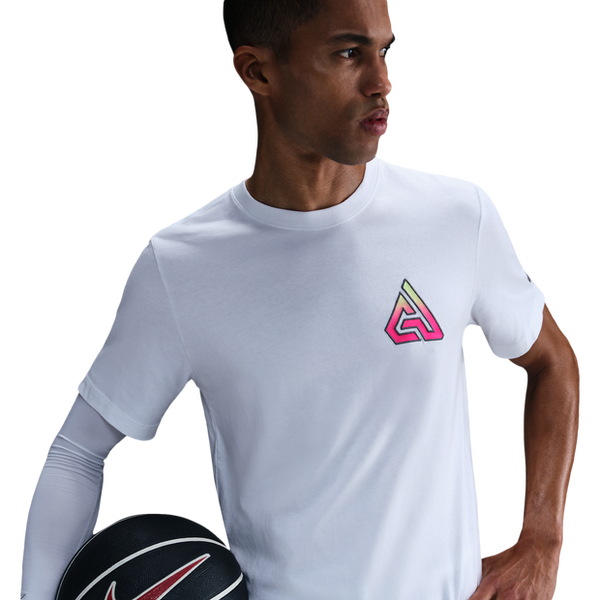 Nike Giannis T Shirts Cotton Jersey White