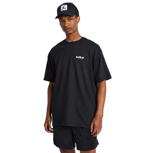 Nike Lebron T Shirts Cotton Jersey Black