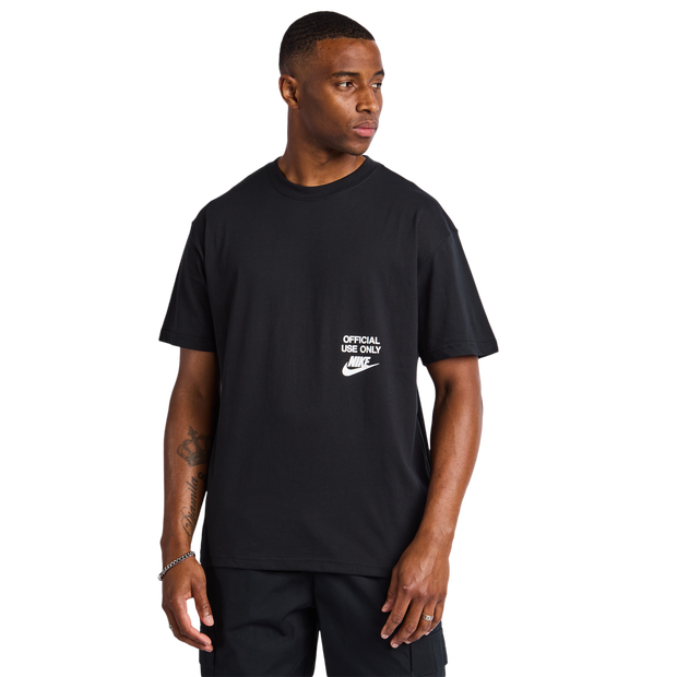 Nike M90 T Shirts Cotton Jersey Black