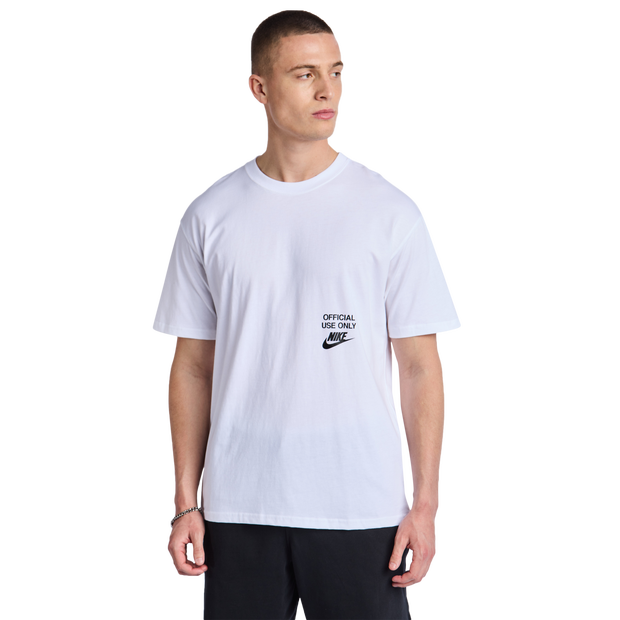 Nike M90 T Shirts Cotton Jersey White