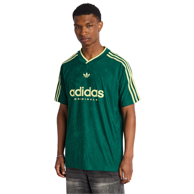 Adidas Football T Shirts Poly Jersey Green