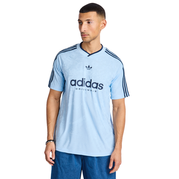 Adidas Football T Shirts Poly Jersey Blue