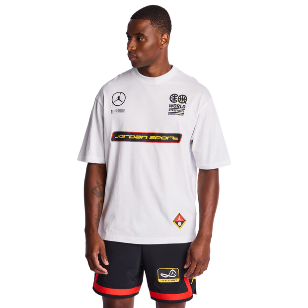 Jordan Q54 T Shirts Cotton Jersey White