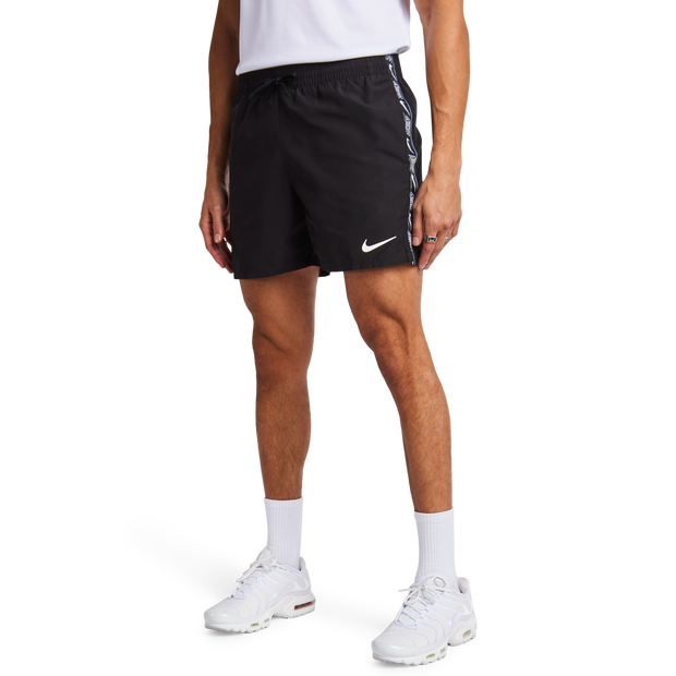 Nike Swim Logo Tape 5" Swimwear Poly Mesh Black