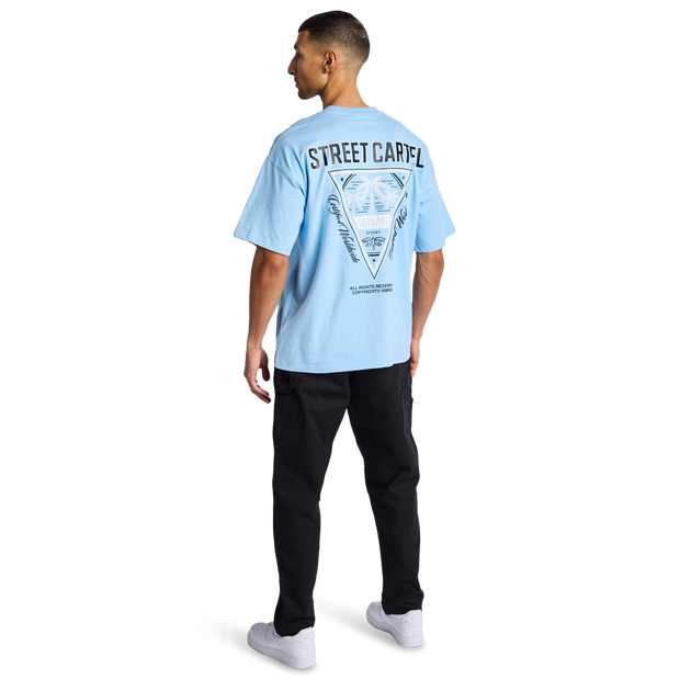 Street Cartel Resort T Shirts Cotton Jersey Blue