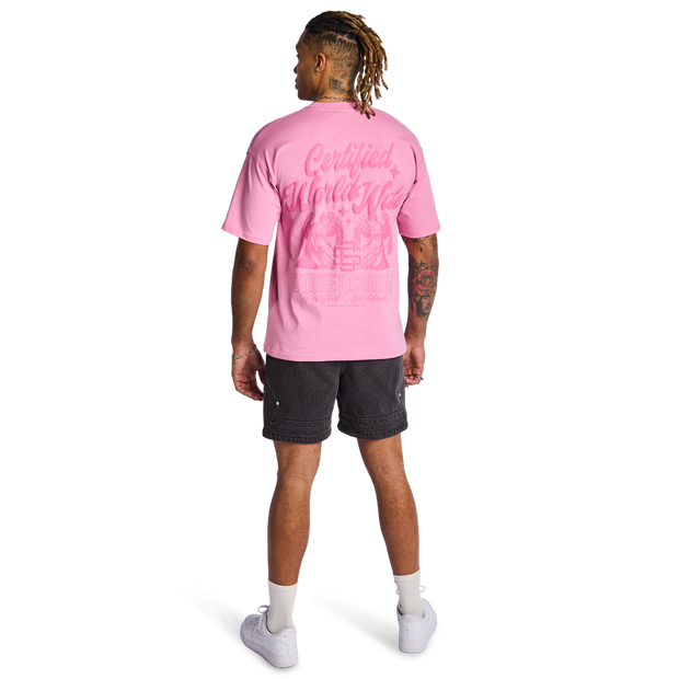 Street Cartel Fallen T Shirts Cotton Jersey Pink