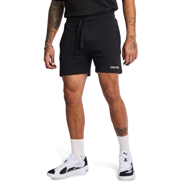 Street Cartel Darkside Shorts Cotton French Terry Black