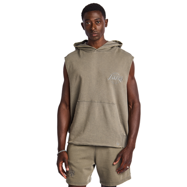 New Era Nba Hoodies Poly Fleece Grey