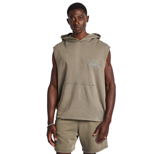 New Era Nba Hoodies Poly Fleece Grey