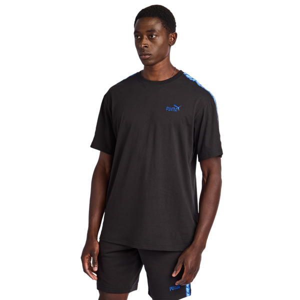Puma Essentials+ Tape T Shirts Cotton Jersey Black