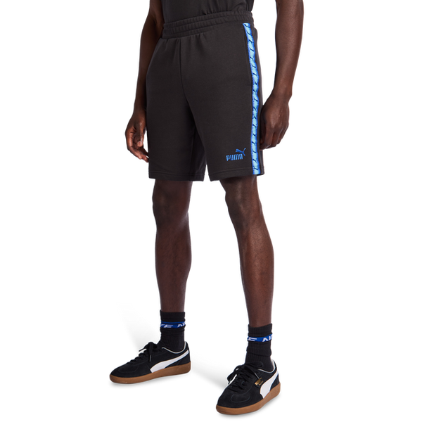 Puma Essentials+ Tape Shorts Cotton French Terry Blue