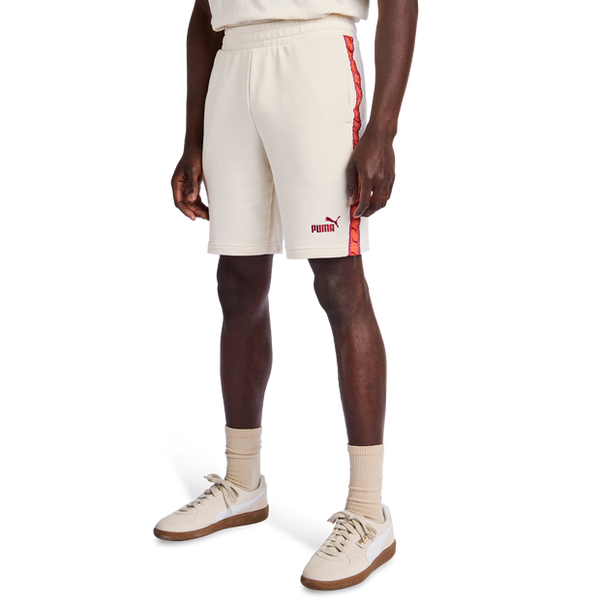 Puma Essentials+ Tape Shorts Cotton French Terry White