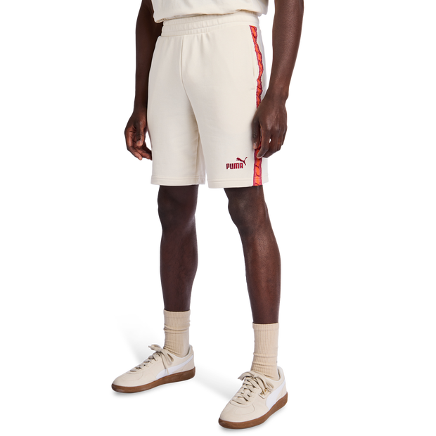 Puma Essentials+ Tape Shorts Cotton French Terry White