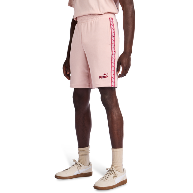 Puma Essentials+ Tape Shorts Cotton French Terry Pink