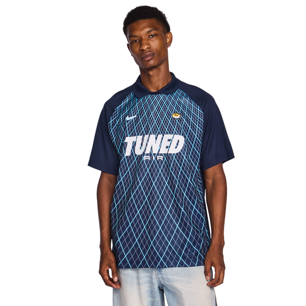 Nike Tuned T Shirts Poly Jersey Blue