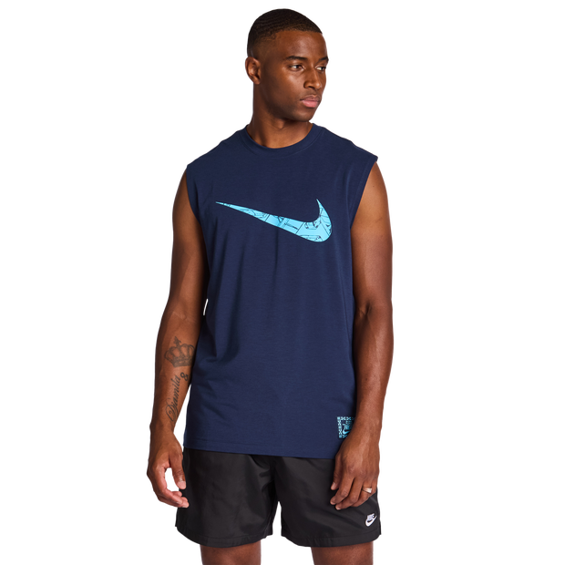 Nike Giannis Vests Cotton Jersey Blue