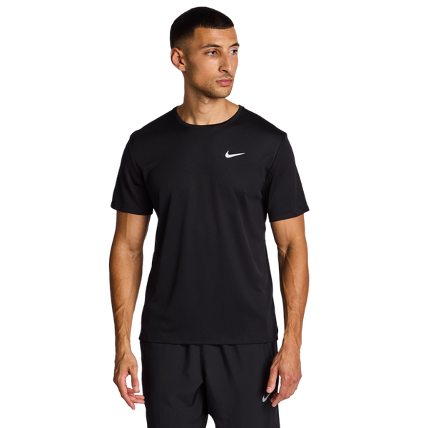 Nike Miler T Shirts Poly Jersey Black