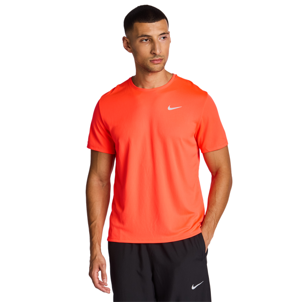 Nike Miler T Shirts Poly Jersey Red