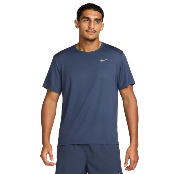 Nike Miler T Shirts Poly Jersey Blue