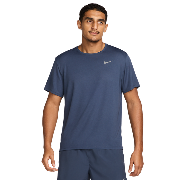 Nike Miler T Shirts Poly Jersey Blue